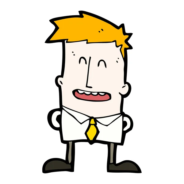 Cartoon ginger man - Stok Vektor