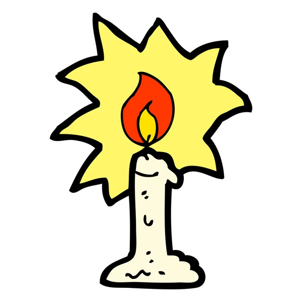 Desenhos animados queimando vela — Vetor de Stock