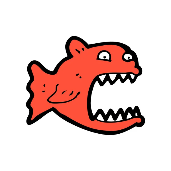 Cartone animato piranha — Vettoriale Stock