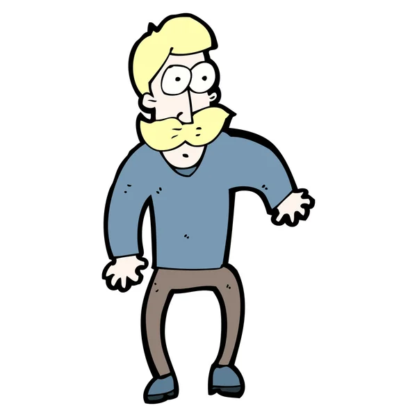Kreskówka mężczyzna wąsy — Wektor stockowy