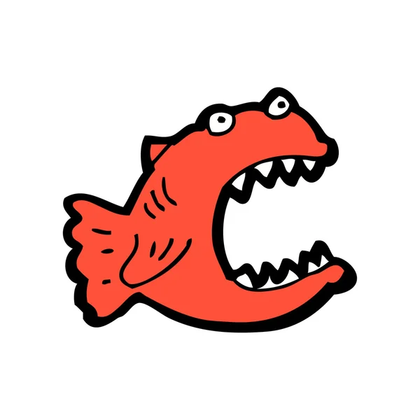 Desenhos animados Piranha — Vetor de Stock