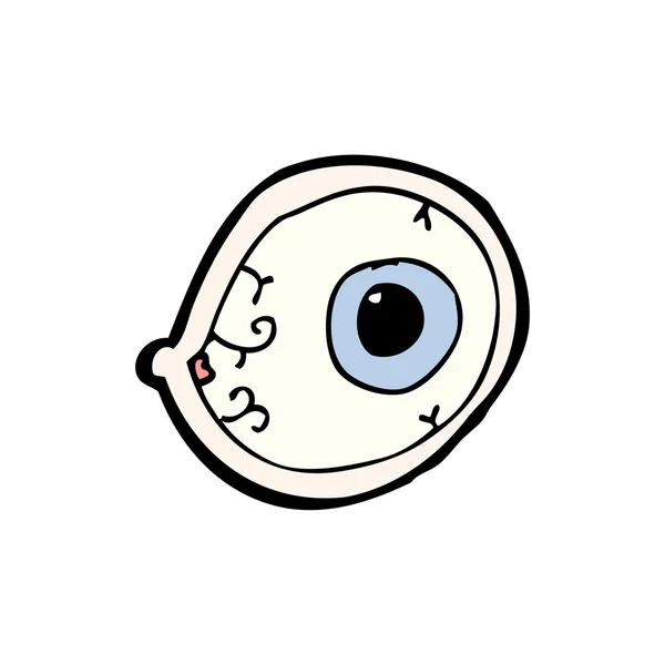 Sinal de globo ocular de desenhos animados —  Vetores de Stock