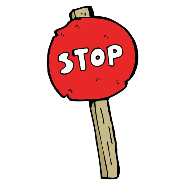 Stop sign cartoon — Stock Vector