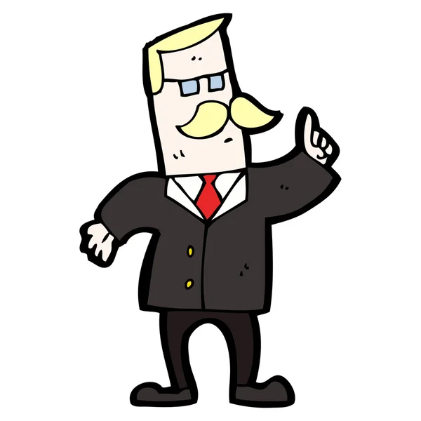 Professionele zakenman cartoon — Stockvector