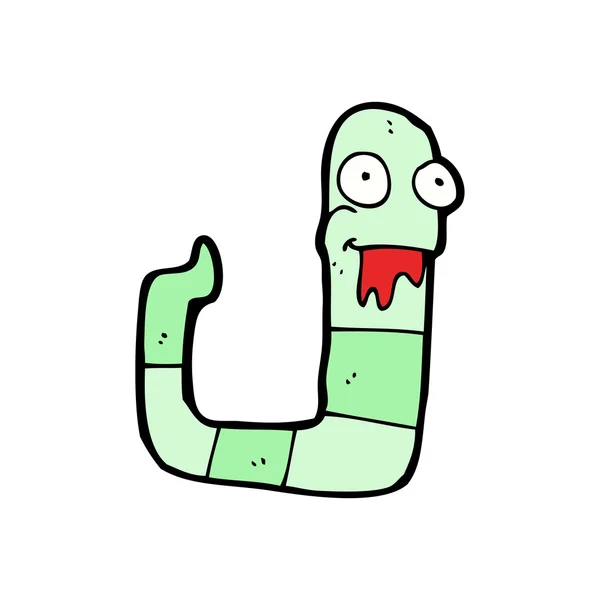 Brüt yılan, sadece karikatür yemiş — Stok Vektör
