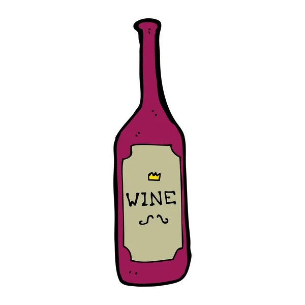 Tecknad vinflaska — Stock vektor