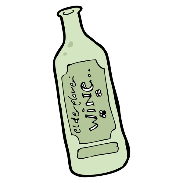 Elderflower desenho animado vinho — Vetor de Stock