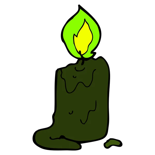 Жуткая чёрная свеча — стоковый вектор