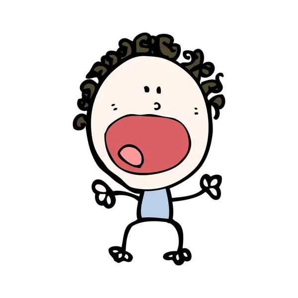 Kreslený doodle osoba křičí — Stockový vektor