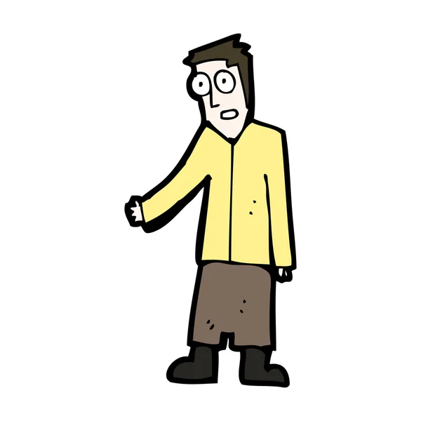 Καρτούν άνθρωπος gesturing καλωσόρισμα — Διανυσματικό Αρχείο