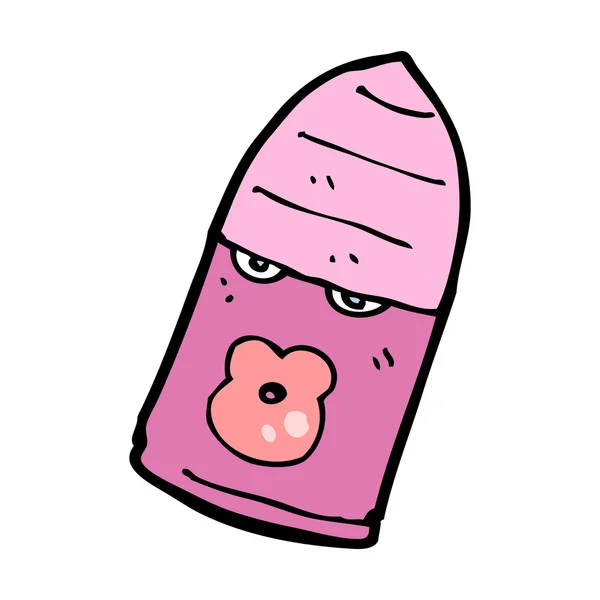 Cartoon pink bullet — Stock Vector