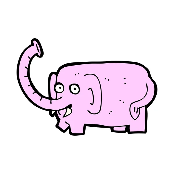 Elefante rosa de dibujos animados — Archivo Imágenes Vectoriales