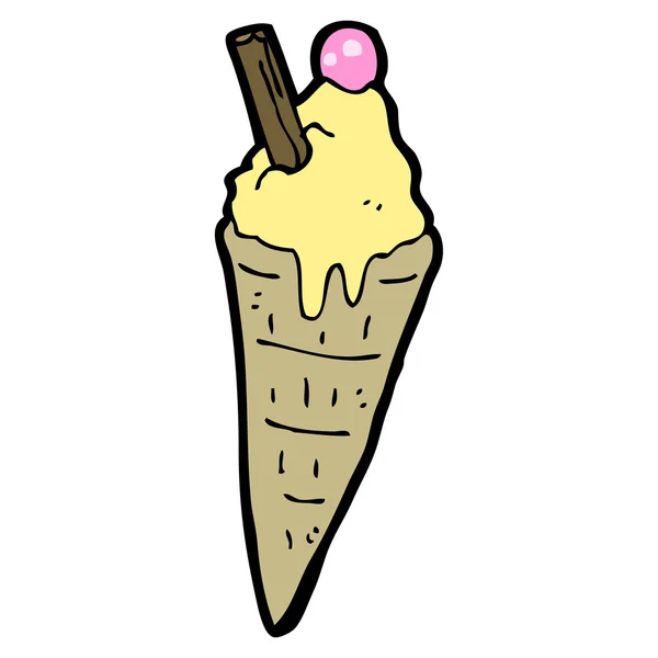 冰淇淋圆锥卡通 — 图库矢量图片