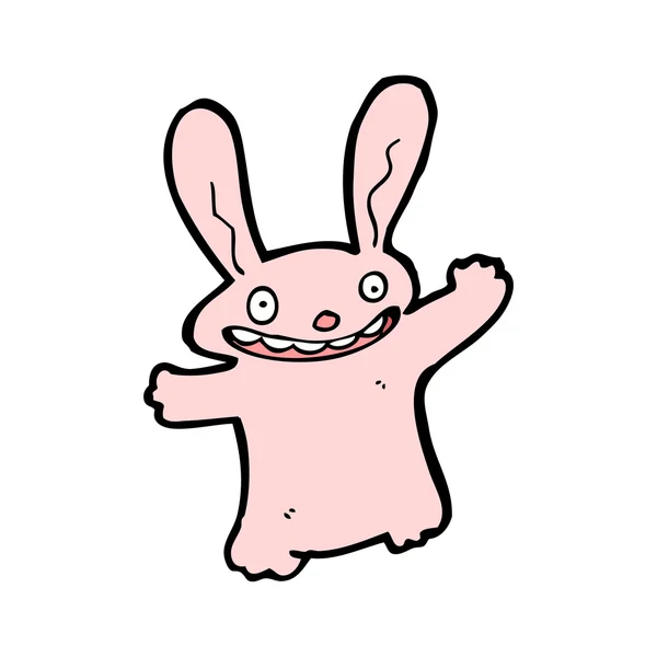 Fröhlicher Kaninchen-Cartoon — Stockvektor