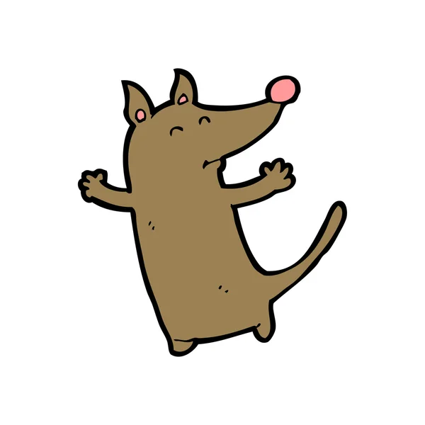 Boldog kis kutya rajzfilm — Stock Vector