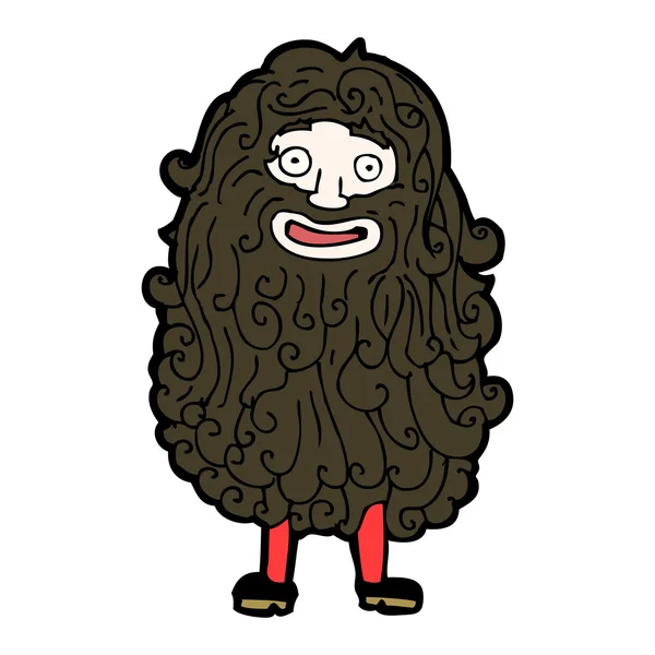 Cartone animato uomo barbuto — Vettoriale Stock
