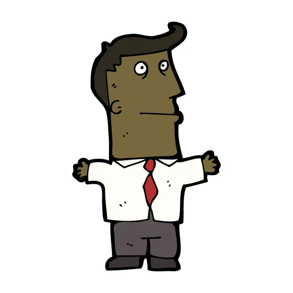 Uomo d'affari cartone animato — Vettoriale Stock