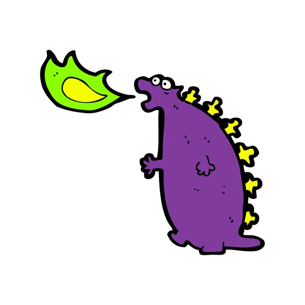 Purple giant monster cartoon — Stock Vector