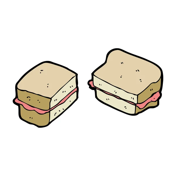 Tagliare cartoni animati sandwich — Vettoriale Stock