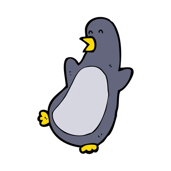 Danza pinguino cartone animato — Vettoriale Stock