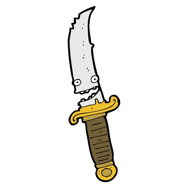 Carattere coltello felice — Vettoriale Stock
