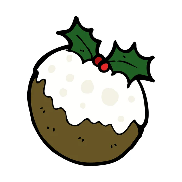 Karikatür Noel pudding — Stok Vektör