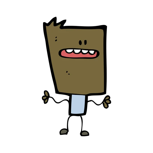 Hombre cabeza hueca de dibujos animados — Vector de stock