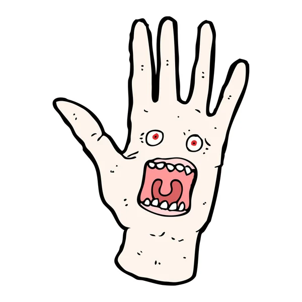 Schreiende Hand halloween cartoon — Stockvektor