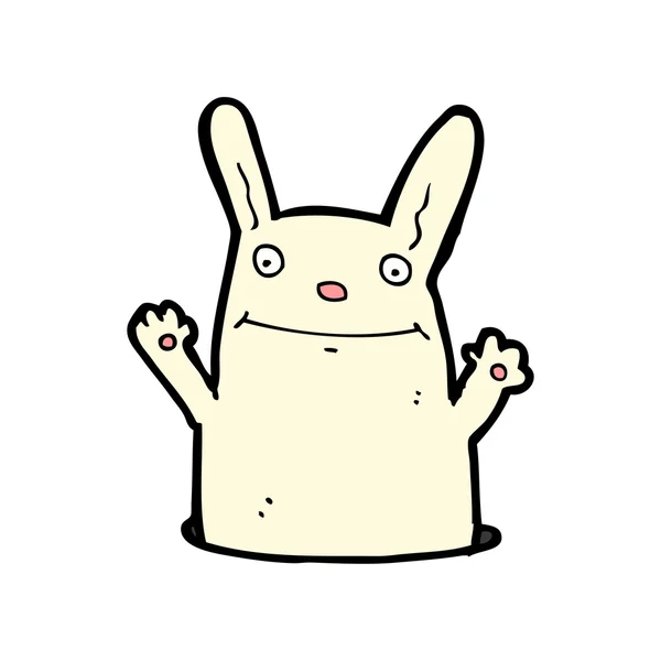 Conejo blanco de dibujos animados — Archivo Imágenes Vectoriales
