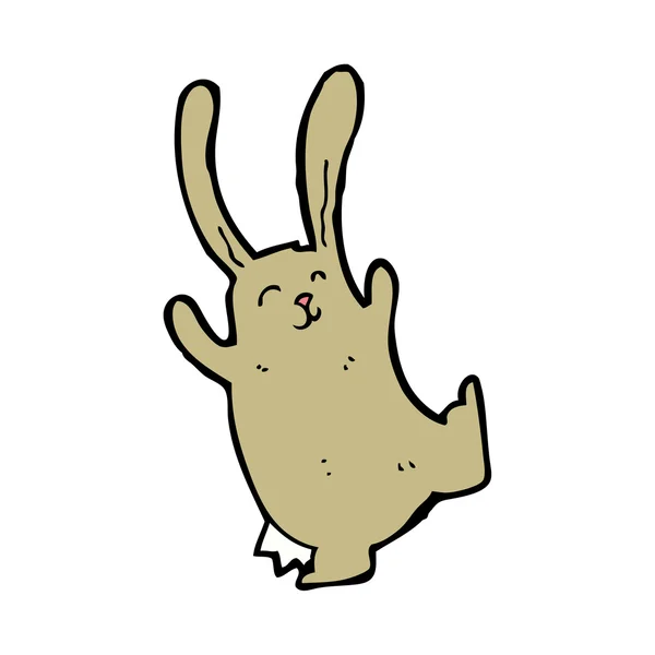 Dessin animé drôle lapin danse — Image vectorielle