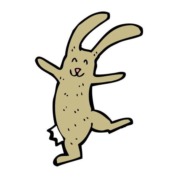 Tavşan çizgi film dans — Stok Vektör