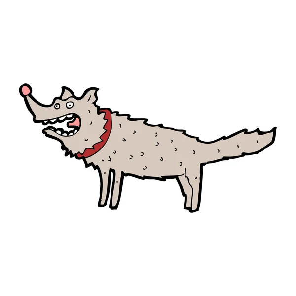 Blaffende wolf cartoon — Stockvector