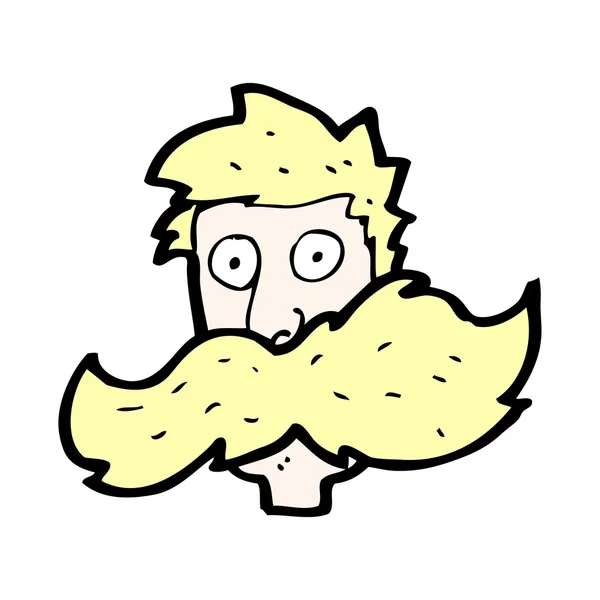 Cartoon stor mustasch mannen — Stock vektor