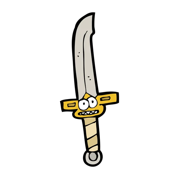 Cuchillo de dibujos animados — Vector de stock