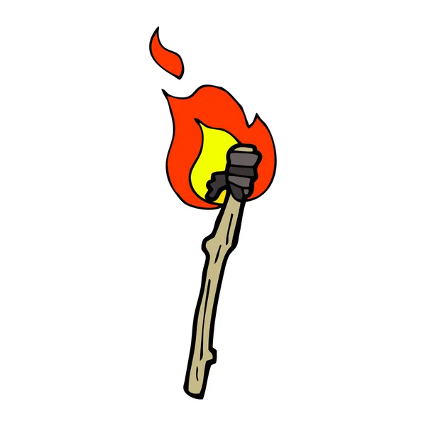 Мультфільм палаючий факел — стоковий вектор