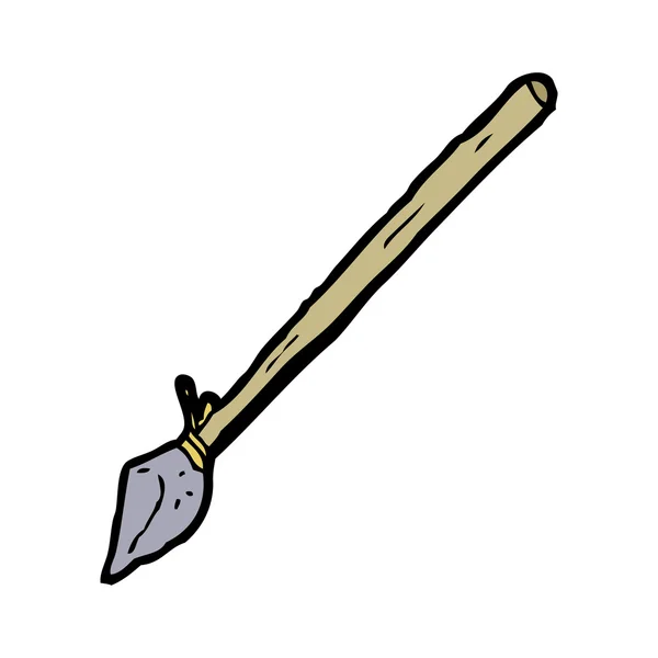 Caricature primitive de lance de silex — Image vectorielle