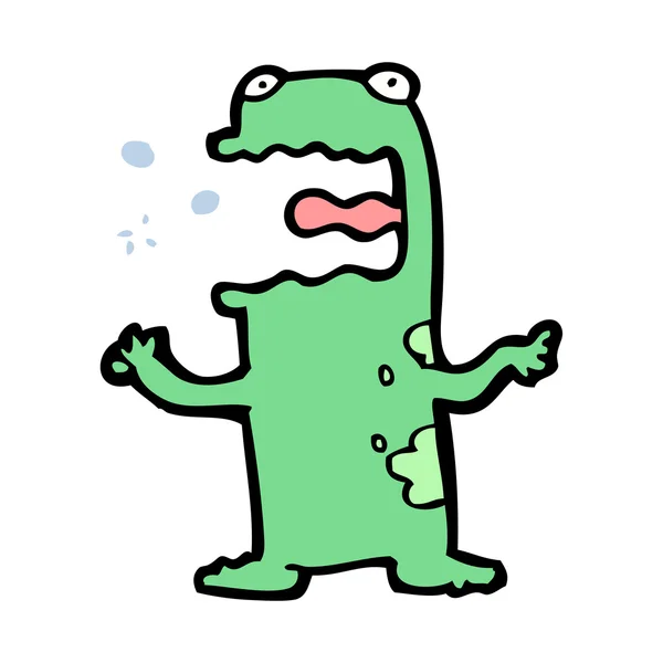 カエルの漫画をげっぷ — ストックベクタ