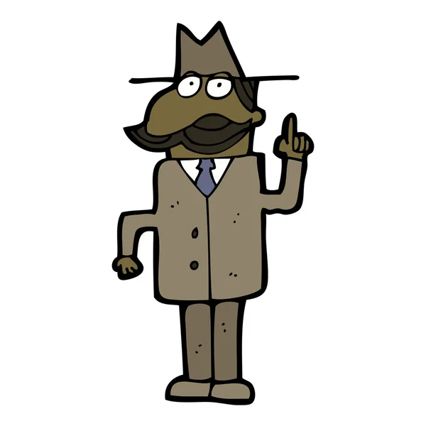 Cartoon prive-detective — Stockvector