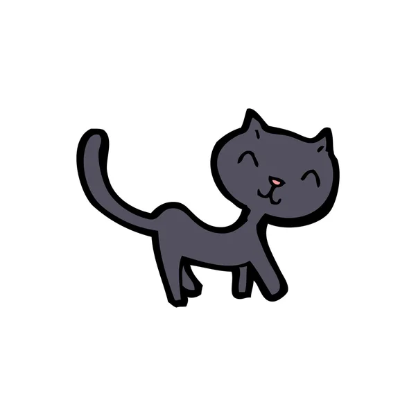 Kot kreskówka czarny — Wektor stockowy
