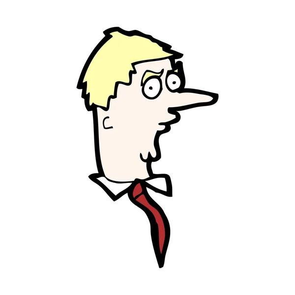 Ugly office guy cartoon — Stock Vector