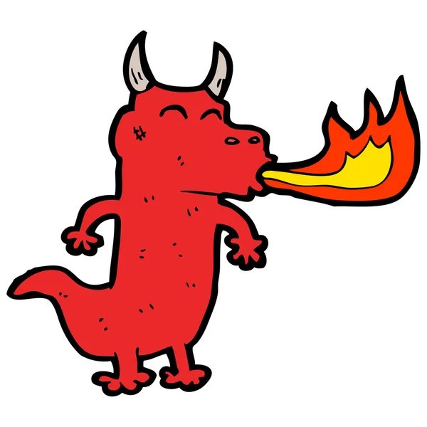 Cartoon little dragon — Stock Vector