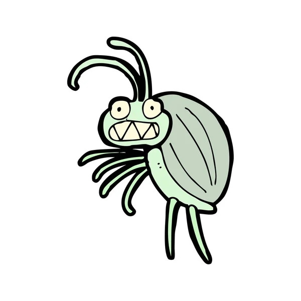 Dessin animé de bug effrayant — Image vectorielle