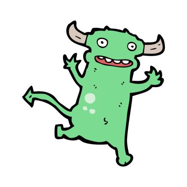 korkunç canavar karikatür