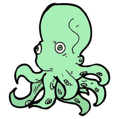 karikatür dev ahtapot