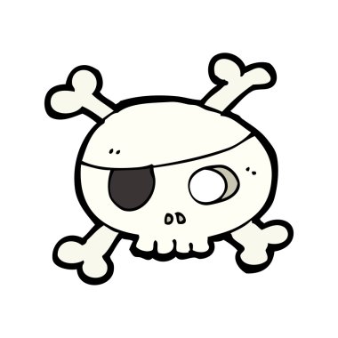 Spooky kafatası işareti karikatür