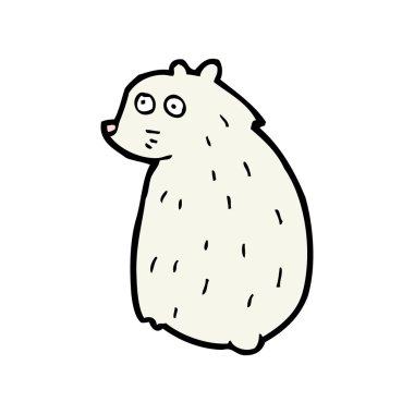 Dostu karikatür kutup ayısı