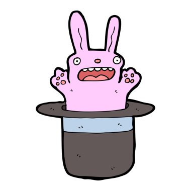 karikatür tavşan şapka