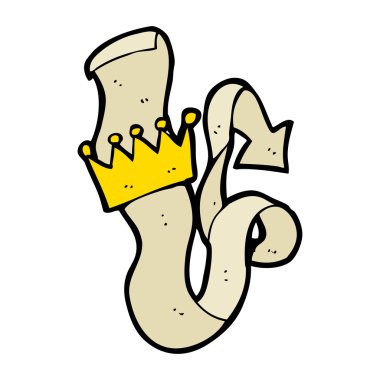 ok şerit bir taç ile tan