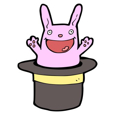 tavşan magician's şapkalı