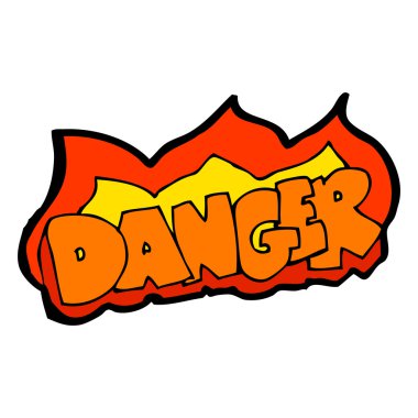 karikatür tehlike işareti